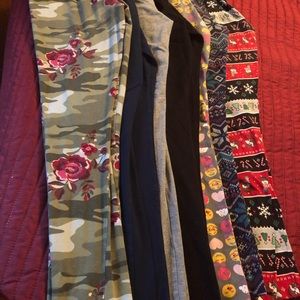 7 pair of wonder nation leggings size 14/16